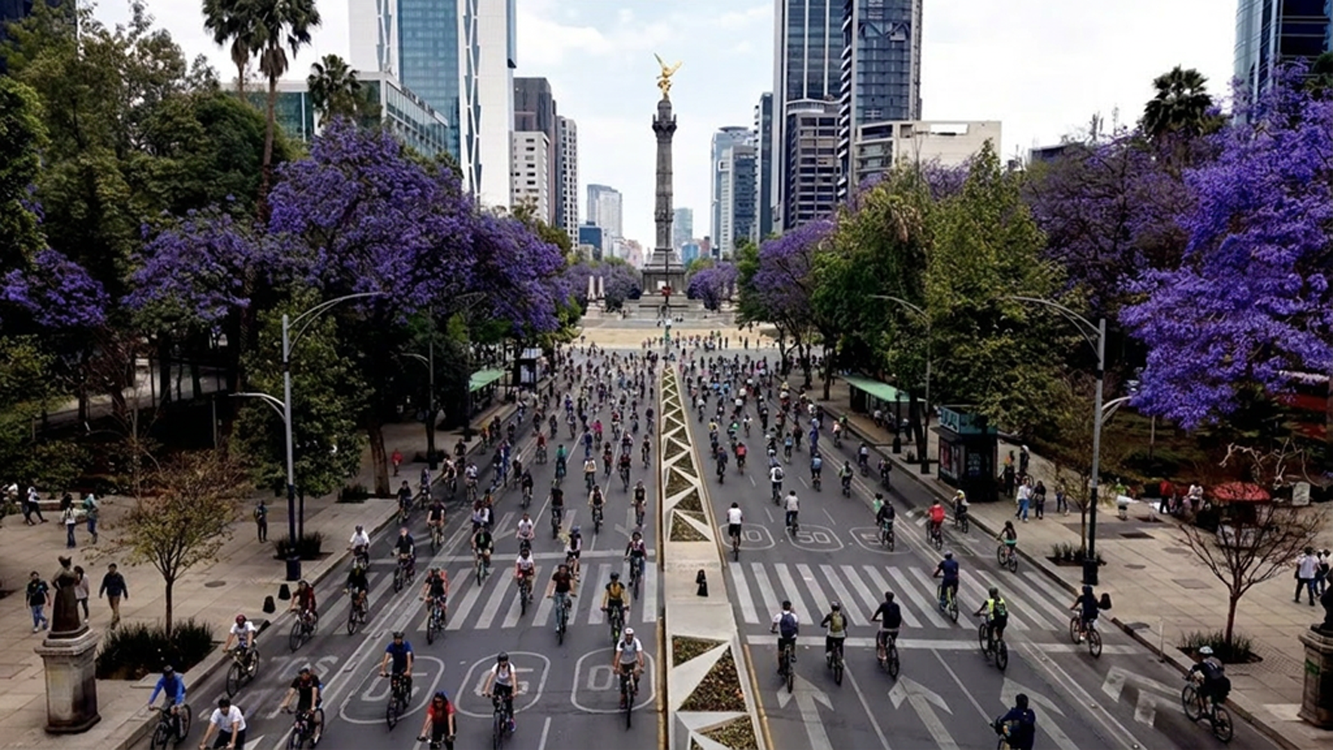 Sunday bike ride Reforma Mexico City Cicloton
